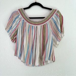 Off The Shoulder Striped Top | Size S